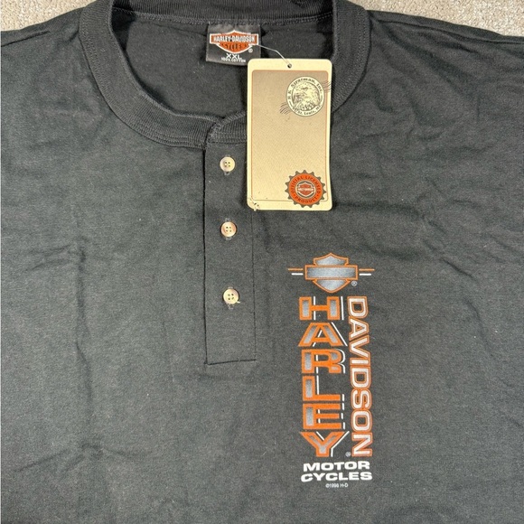 Vintage Harley Davidson Louisville Kentucky Single Stitch 1/4 Button Down Y2K 2X - Picture 2 of 7